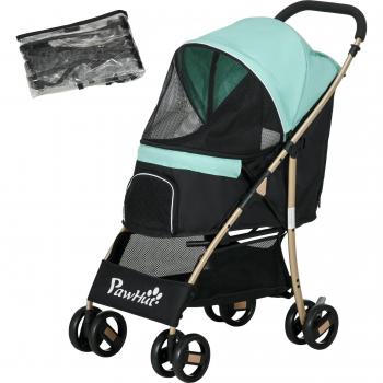 PawHut Vibrant Green Pet Stroller for Small Dogs