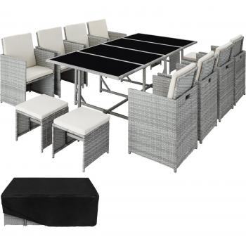 Set de muebles de jardín ratán 12 plazas