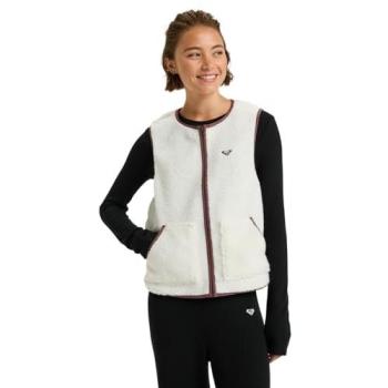 Roxy Women's Whisper White Easy Fleece Vest – Waves of Warmth, Medium