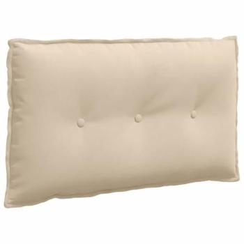Soutien dorsal crème, 80 × 50 cm, microfibre Vidaxl