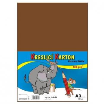 Kreslící karton A3/180g/50 hnědá 131022