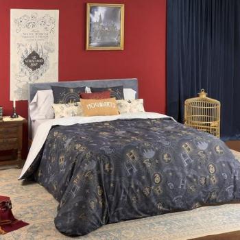 Housse de couette or, style Harry Potter, 200x200 cm, avec boutons
