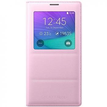 Samsung Galaxy Note 4 Zartrosa Stepphülle S-View mit Transparentfenster