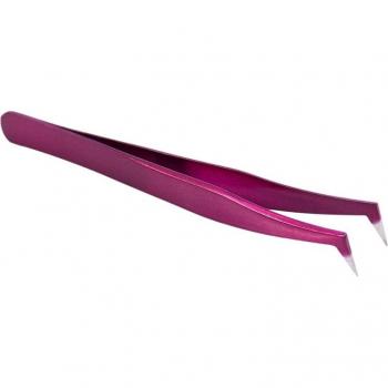 Purple Precision Eyebrow and Eyelash Tweezers