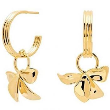 Pendientes Aro Flor PDPaola en Plata y Oro 18kt