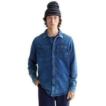 Indigo Wash Camicia a Maniche Lunga S di Scotch & Soda