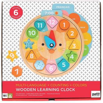 Petit Collage Kid's Learning Clock with Multilingual Features