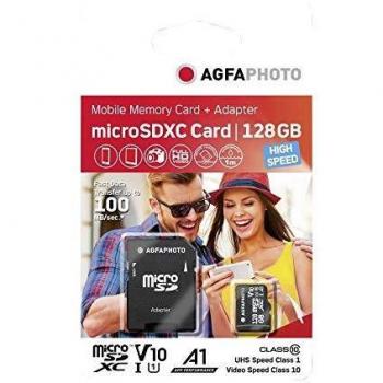 MicroSDXC AGFAPHOTO 128 GB – Klus 10, Ultra High Speed I