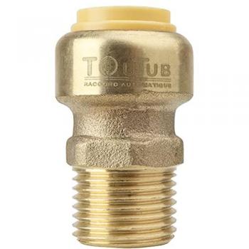 Mâle 20x27 Ø16 mm, union toutub boutée en laiton