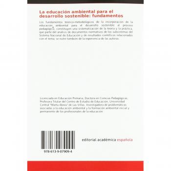 La educación ambiental para el desarrollo sostenible: fundamentos: Resultado de investigación