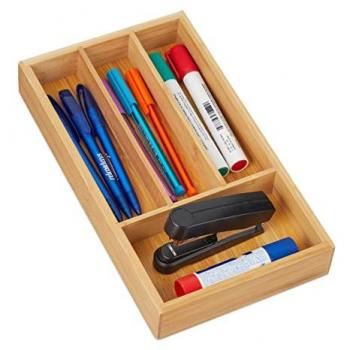 Organizer Ufficio Bambù 4 Scomparti