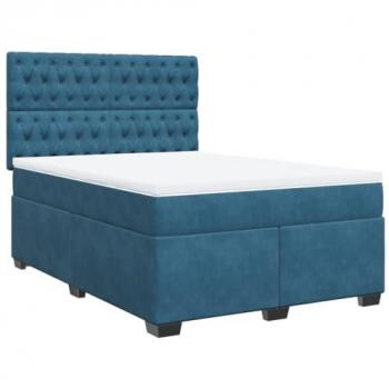 Giroletto a Molle Blu – Comfort in Velluto 140x190 cm