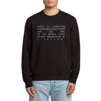 Sudadera Hombre G‑Star Texto en Blanco y Negro XL