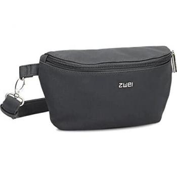 Zwei-Mademoiselle MH4: Gürteltasche, 25 cm, Ascher Velours