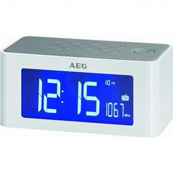 AEG MRC 4140 Induktionstechnik Uhrenradio weiß – 100 W Leistung, LED‑Anzeige
