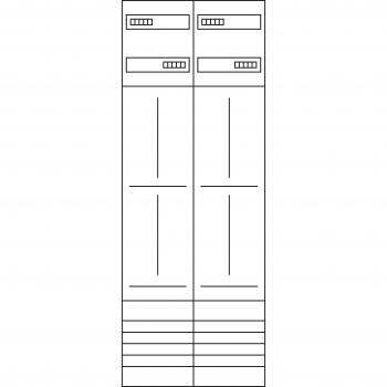 Hager Vano Completo Quadro Elettrico 2 Vani 1350mm