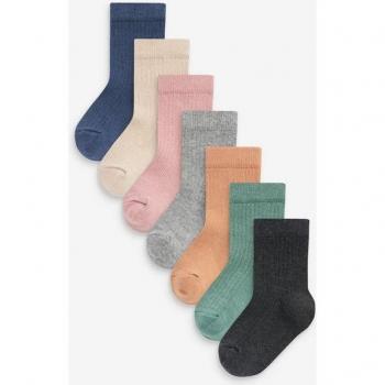 Kleiner Baumwollanteil Kurzsocken – 7er Set