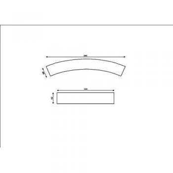 Thekentop Serie Tool, Buche-Dekor, rund, 2200 x 350 x 19 mm