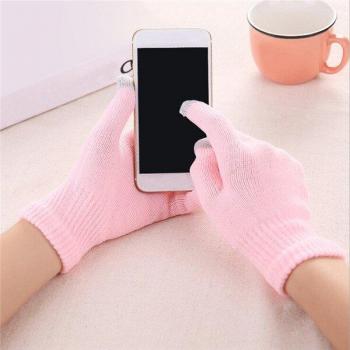 Bunte Winterhandschuhe mit Touchscreen, für Männer und Frauen, dicke gestrickte Fünf-Finger-Handschuhe, perfekt für Weihnachten