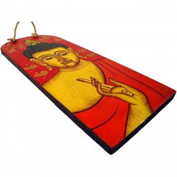 GURU SHOP Handgemaltes Buddha Wandbild auf Holz