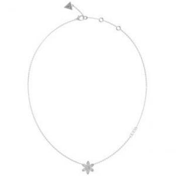 Guess, Raffinata Collana Fiore di Loto in Acciaio JUBN04146JWRHT/U