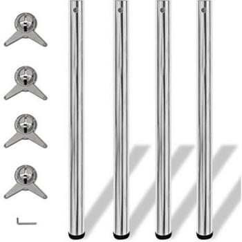 4 Chrome Legs for Table Height Regulation 870 mm
