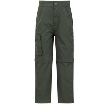 Mountain Trek Green Zip‑Off Convertible Shorts – 13y