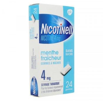 Nicotinell 4 mg Menthe Fraîcheur – 24 gommes sans sucre