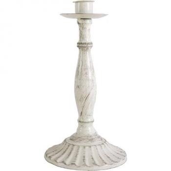 Chandelier Rustique AC50CH – Bougeoir Pilier Blanc