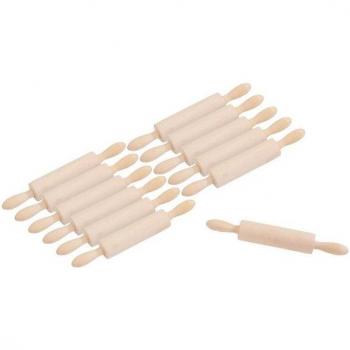 VBS Mini-Nudelholz Set, 12 Teile, Länge 13,5 cm