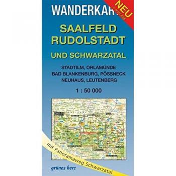 Saalfeld, Rudolstadt und Schwarzatal 1 : 50 000 Wanderkarte