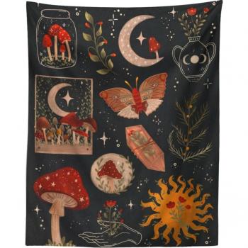 Psychedelic Cacti & Starry Night Decor