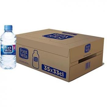 Agua mineral natural Font Vella botella Sant Hilari 330 ml (Pack de 35 uds.)