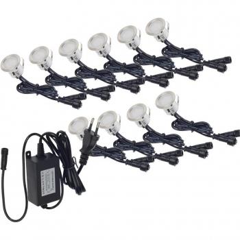 10PCS Stainless Steel LED Floor Light IP67 Waterproof
