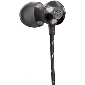 House of Marley Nesta In-Ear Orecchiette con Telecomando di 3 Pulsanti, Nero Ceramico