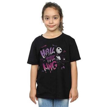 BI32705 Disney Girl’s Nightmare Before Christmas Black Cotton Tee (5‑6 Years)