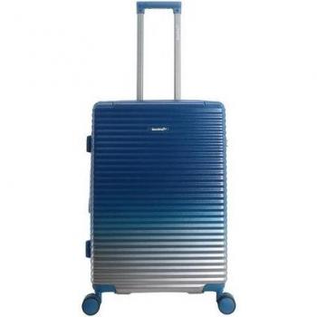 Moyenne Valise de Voyage Saxoline Blue Elite 65 cm, 8 Roues – Bleu