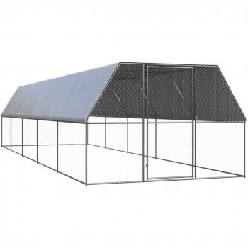 VidaXL Hen House 3x10x2 m Galvanised Steel