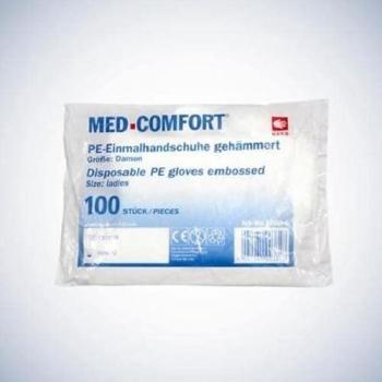 Med-Comfort Guante PE Transparente con Textura Martillada