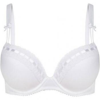 Susa Wiesn‑Dirndl‑BH „Glückselig“ 7432 – 80 B Weiß (Push‑Up)