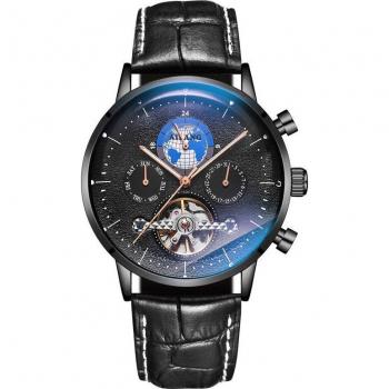 Montre AILANG 8613B, tourbillon automatique pour homme, cuir dégradé étanche