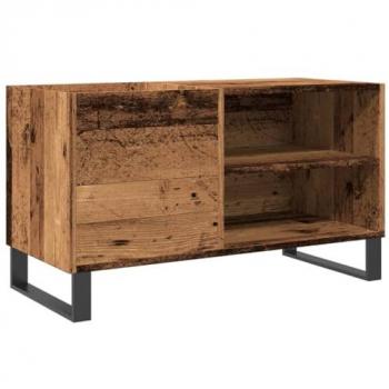 Mueble para discos de vinilo madera envejecida 84,5x38x48 cm