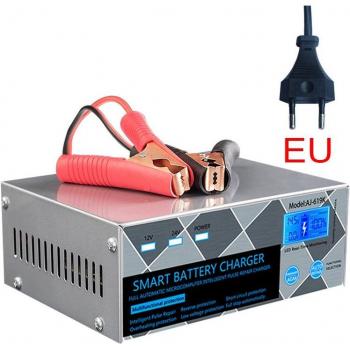 Chargeur de batterie 15A pour voiture, moto, 12V 24V, réparation d'impulsion pour batteries au lithium