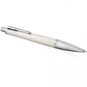 Parker Urban Blue Ink Pearl Metal Ballpoint, mittlere Spitze, Geschenkverpackung
