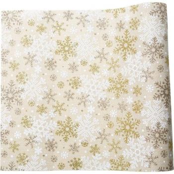 Red and Gray Snowflake Holiday Table Cover