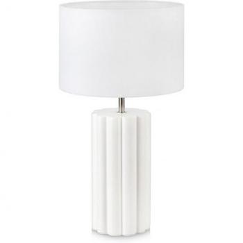 Column Sobremesa 1 Luz Cerámica Blanca