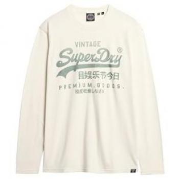 Superdry XL Long Sleeve Homme Marron Print