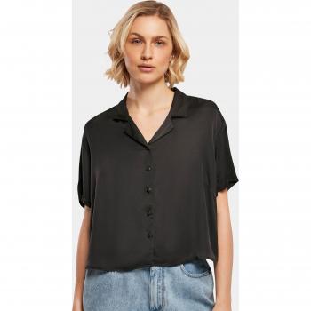 Blusa Negra Urban Classics con Detalle Satinado