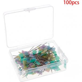 100 Pcs Quilting Push Pins with Bowknot Style