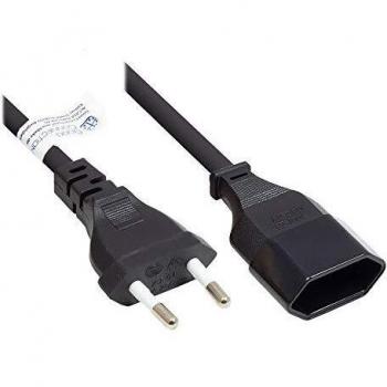 Euro Connector Extension Cable, 2 m Length, 0.75 mm², Black (GC P0300‑S020)